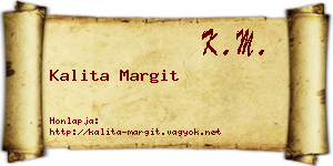 Kalita Margit névjegykártya